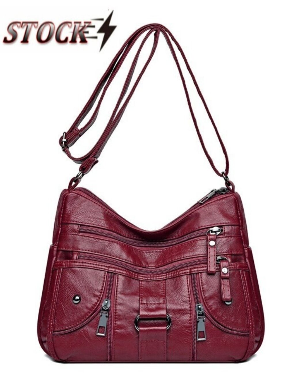 Women Vintage Handbag Soft PU Leather Hobo Tote Bag Crossbady Shoulder Bag